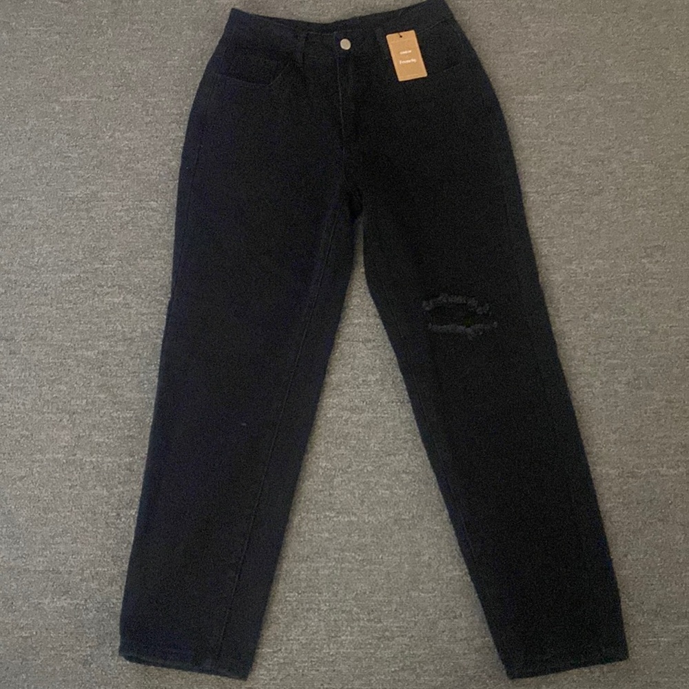 New Shein frenchy black distressed jeans - Picture 1 of 5